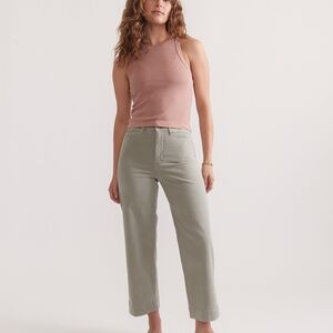 Pink Sleeveless Top and Gray Pants